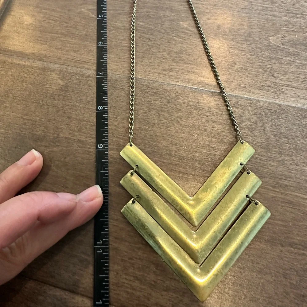 Chevron statement necklace